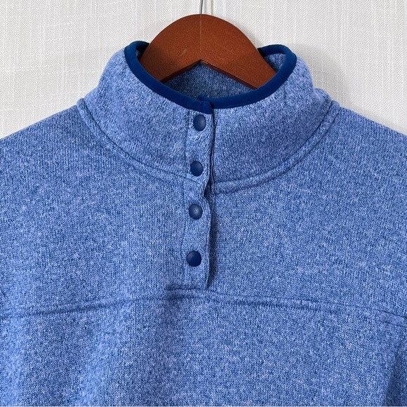 Eddie Bauer Radiator Fleece 2.0 Snap Mock Neck Pullover Jacket Blue Size L - Picture 7 of 12